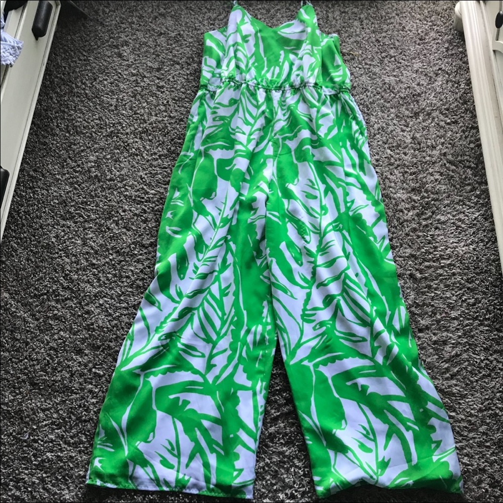 Lilly Pulitzer for Target Green and White Jumpsuit